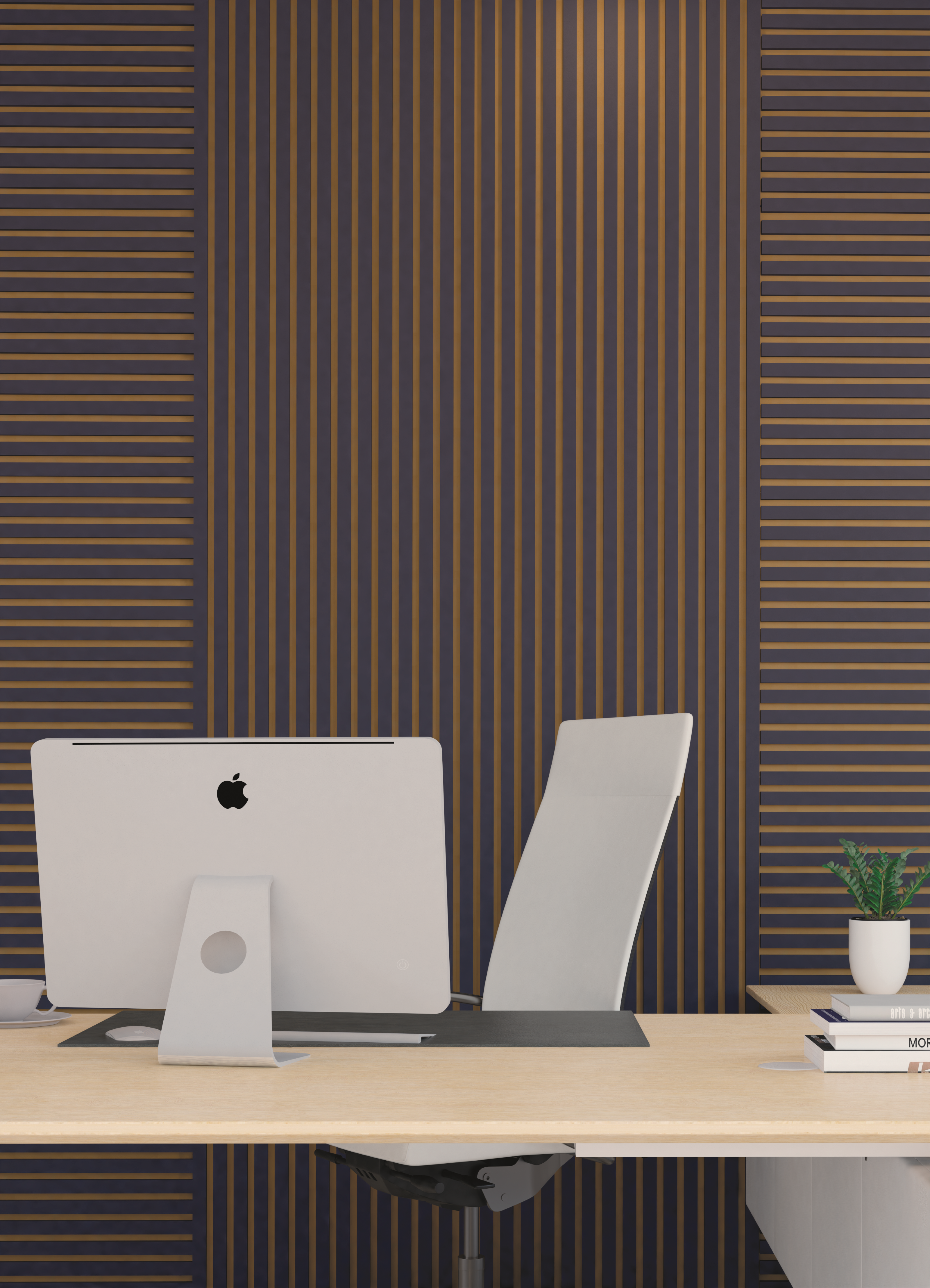 EWP02 Dark Blue/Gold | Elegant Wall Panel