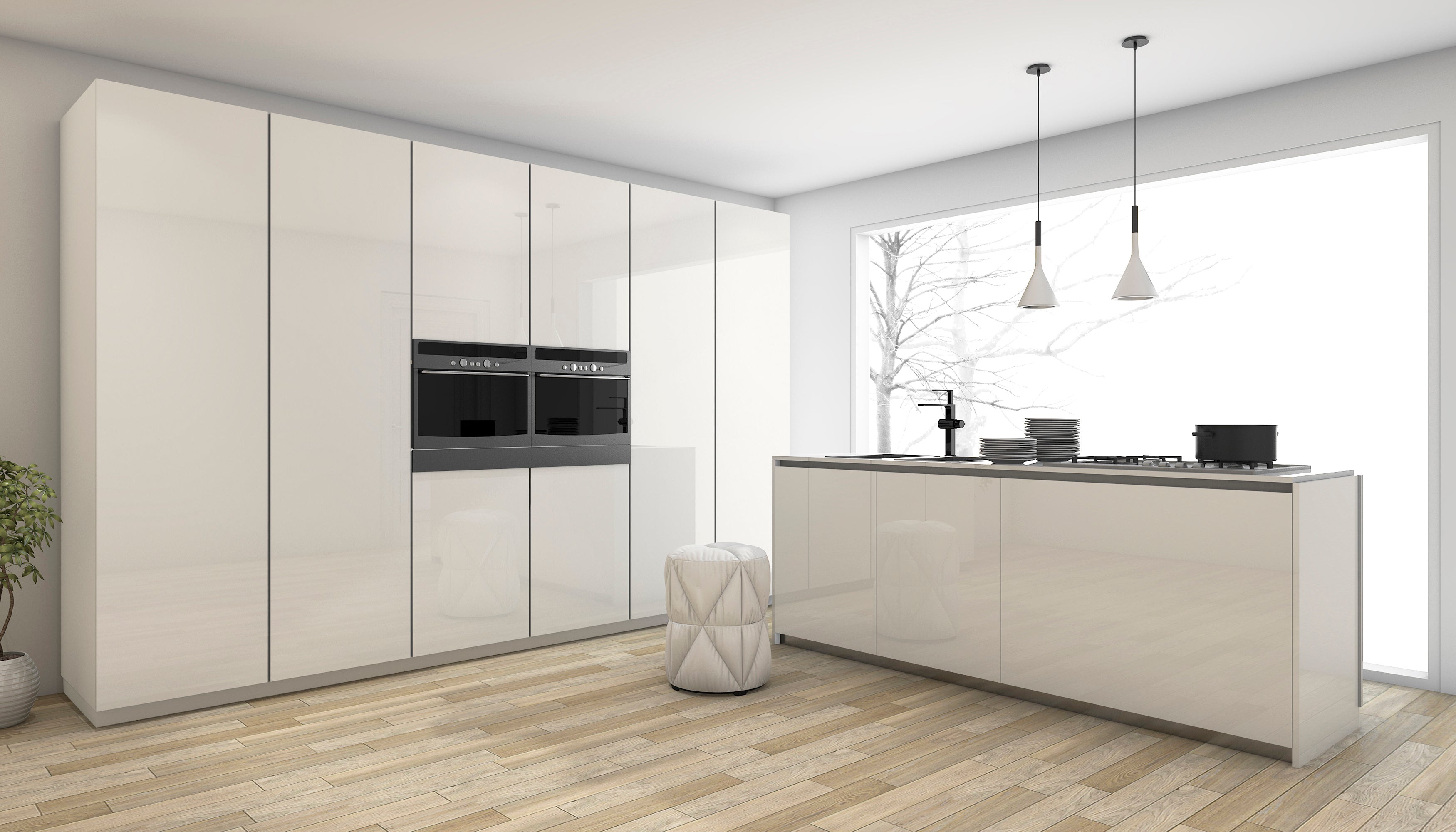 High Gloss MDF Panel - H07 Off White