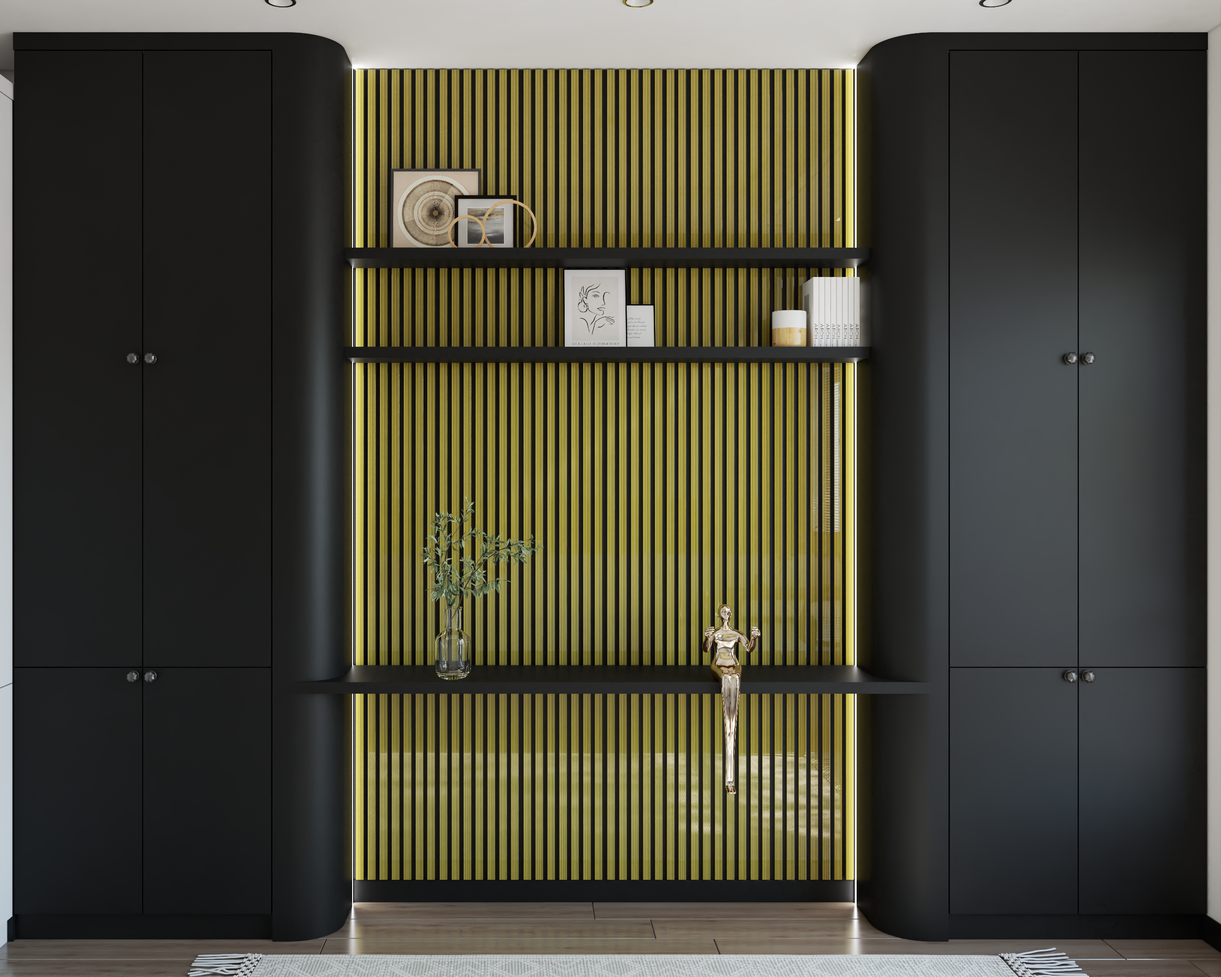 EWP02 Mustard Picasso | Elegant Wall Panel