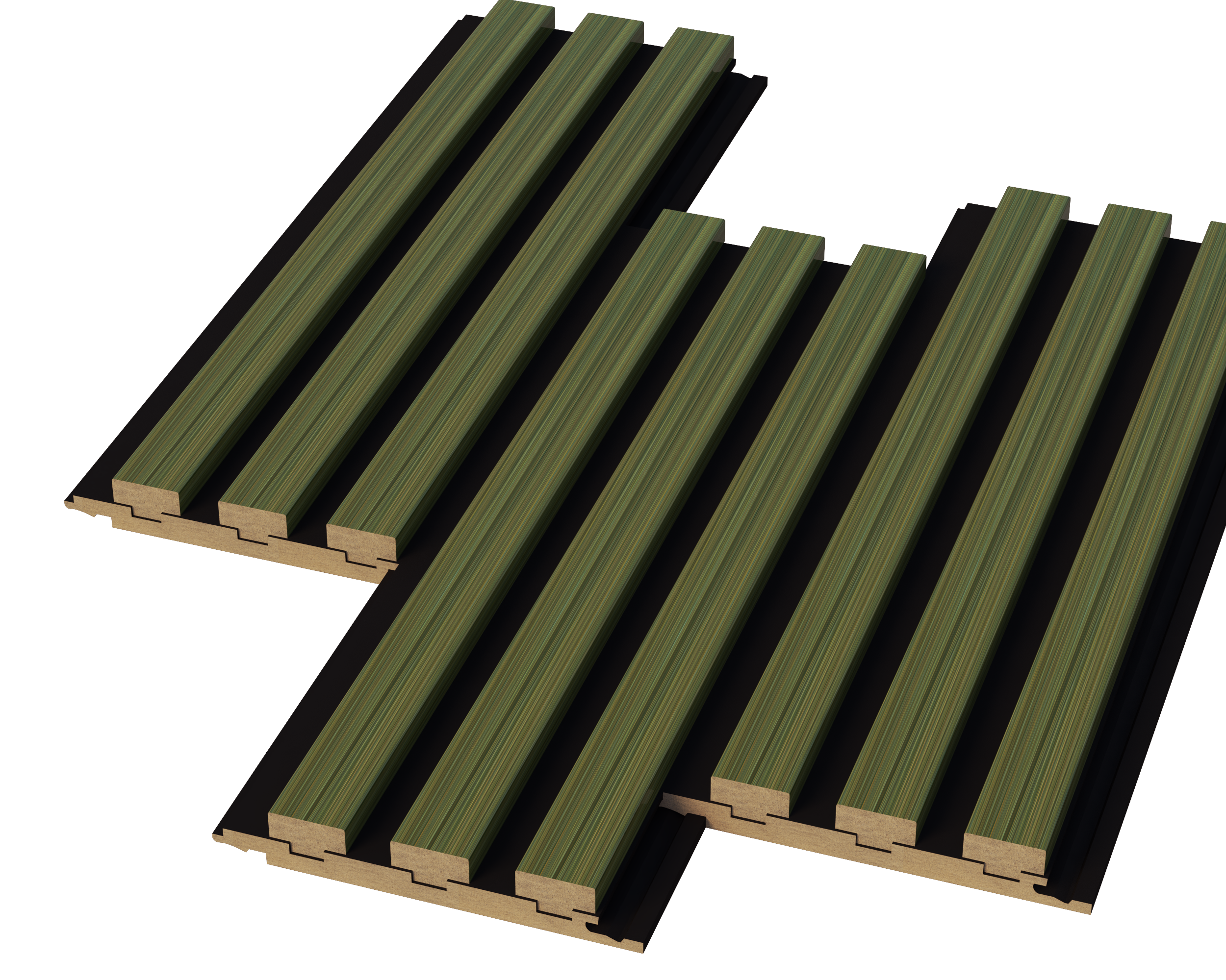 Black/Verde Elegant Wall Panel